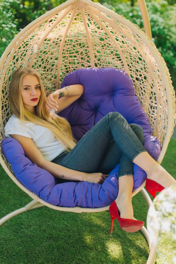 Плетёное подвесное кресло шар Эмилия