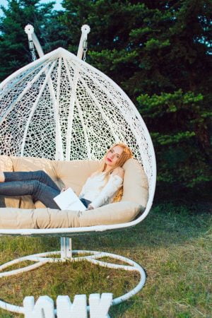 Плетёные качели из ротанга Дабл Премиум