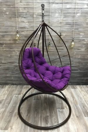 стальное подвесное кресло без плетения Адель