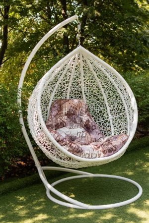 Великий крісло кокон з ротангу ЮМК