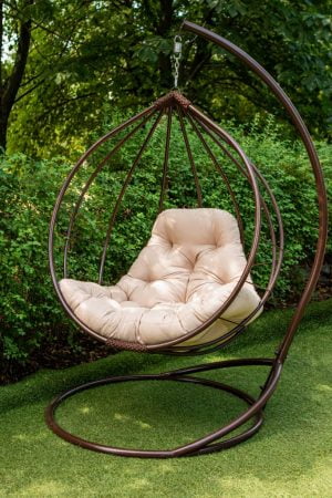 кресло кокон качели подвесные круглые из метала