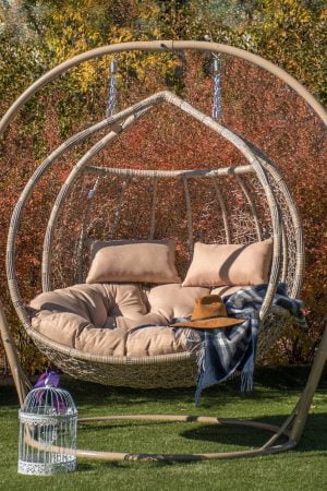 Подвесное кресло галант лоза с бежем