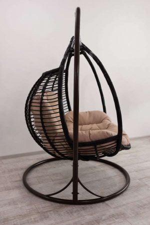 Садовая качеля галант плетение ротанг