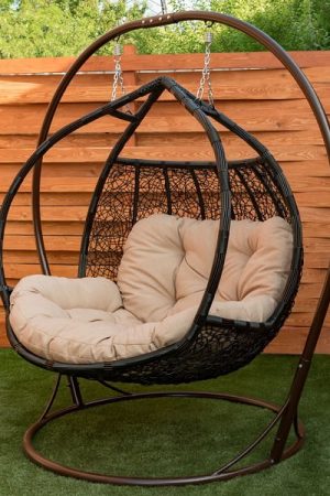 большая подвесная садовая качеля кокон галант