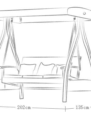 чертёж качели для сада Ривьера