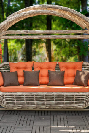 плетёные качели из ротанга мароу лате