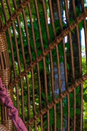 Качели плетеные садовые премиум