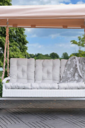 качели ривьера белый ротанг