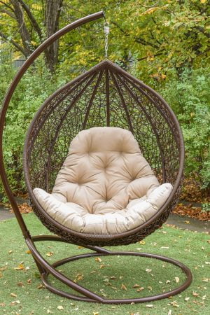 Гарди биг шоколад с бежем кресло кокон ЮМК