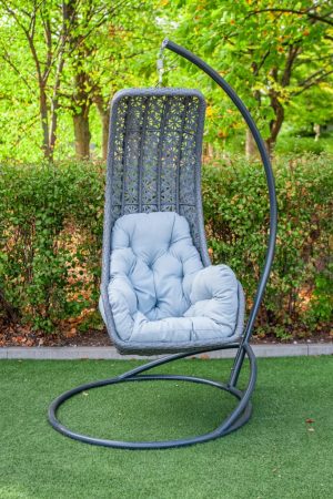 кресло качалка Багама в сером цвете