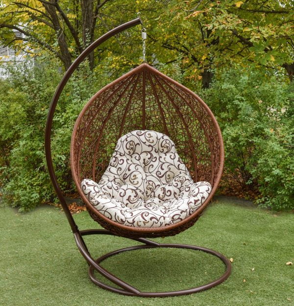 Садовое кресло качалка из ротанга