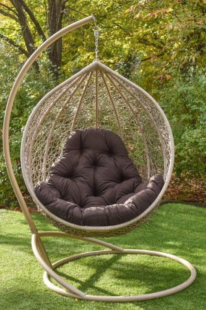 Кресло кокон ЮМК Гарди биг бежевое