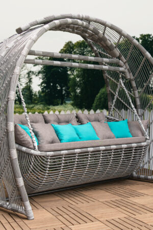 Качели арочные Мароу из ротанга берёза