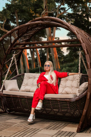 арочные плетеные качели из ротанга Мароу