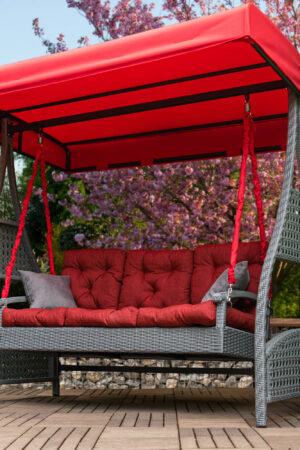 качели ривьера серая садовая