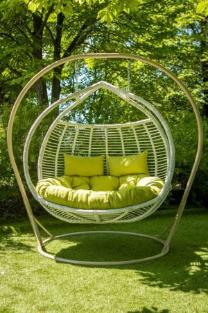 двухместный кресло кокон в ротанге берёза