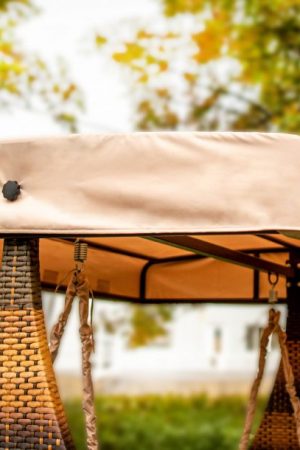 качели в сад Ривьера премиум с крышей