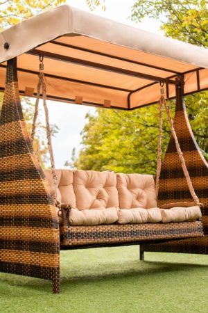Качели Ривьера меланж из ротанга