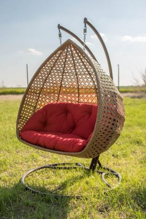 Садовая качеля из искусственного ротанга