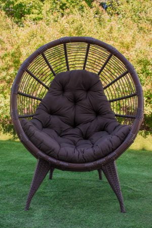 кресло в сад коричневое
