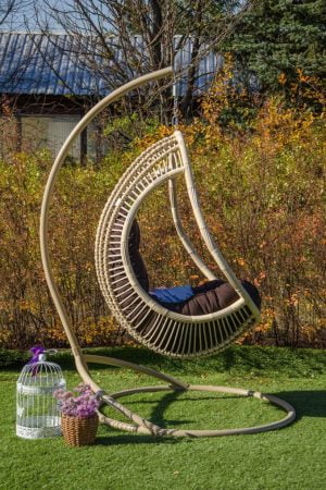 кресло подвесной кокон из искусственного ротанга комфорт юмк купить не дорого