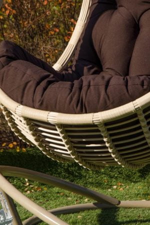 подвесное кресло комфорт беж с коричневым