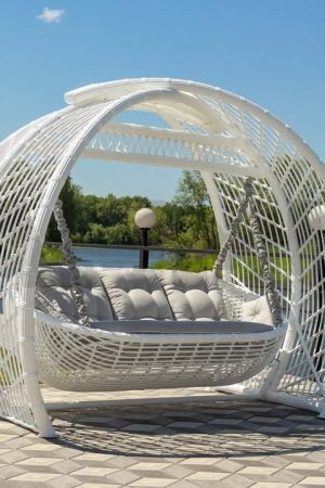 Качеля садовая Мароу белая