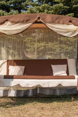 Садовая качеля Грендис шоколад и шампань