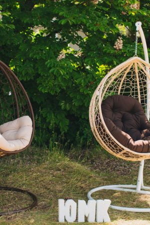 Подвесные кресла коконы из ротанга ЮМК Эко премиум