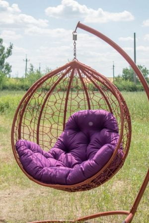 єко преміум крісло кокон підвісне з ротангу юмк