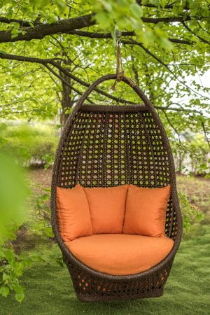 премиум кресло Савана ЮМК шоколад с оранжевым