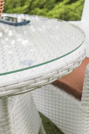 Мебель садовая для сада и беседки ротанг белый