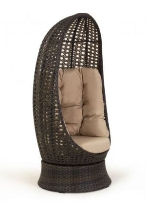 плетёное ротангом поворотное кресло аспекту