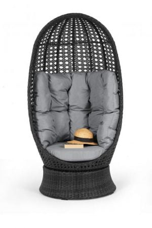 высокое кресло поворотное из ротанга