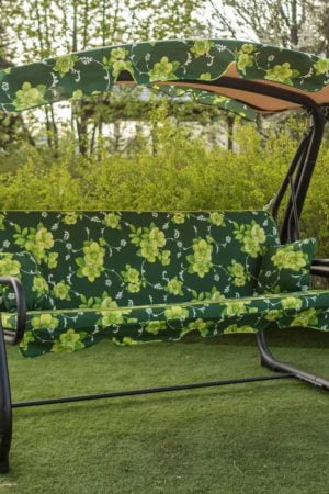 качеля садовая с козырьком и мягким сиденьем