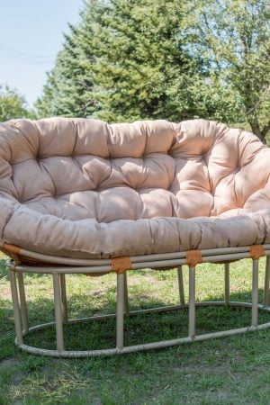 Диван из металла Мамасан с мягким сиденьем