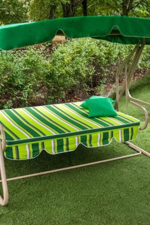 Раскладные садовые качели из металла