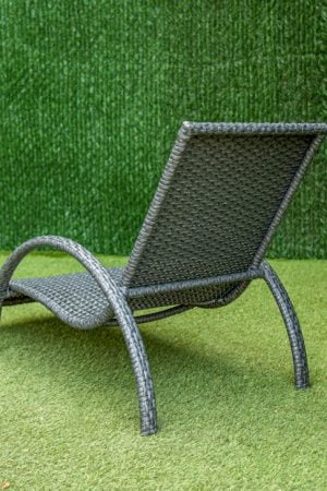 шезлонг плетённый прайд серый