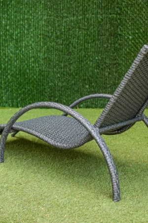 шезлонг из ротанга Прайд серый купить