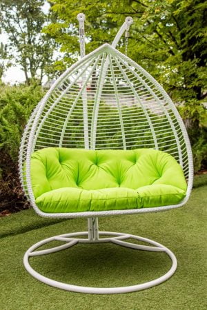 крісло кокон для двох Дабл Люкс полосатий