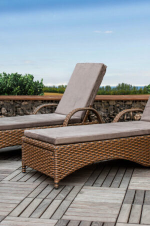 качественные шезлонги из ротанга омега 15