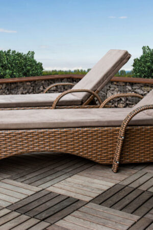 Шезлонги для бассейну плетіня ротанг