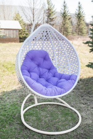 Кресло подвесное Асоль Эко белое с фуксия