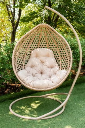 беж крісло і подушка беж Асоль єко