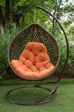 кресло кокон Арт вуд омега 15 подушка оранжевая