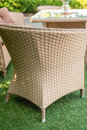 меблевий ротанг на садовому кріслі