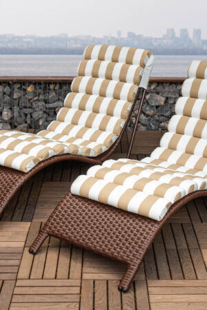 лежаки плетеные волна ротанг коричневый