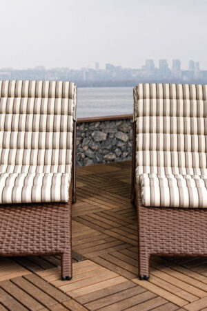 шезлонги плетеные волна ротанг коричневый