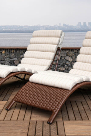 шезлонги плетеные ротанг коричневый