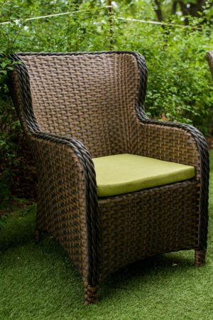 Кресло плетёное из ротанга с быльцами